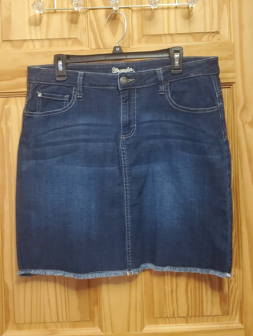 Wrangler Jean Denim Western Cowgirl Skirt 14